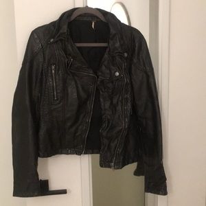 Free People leather jacket